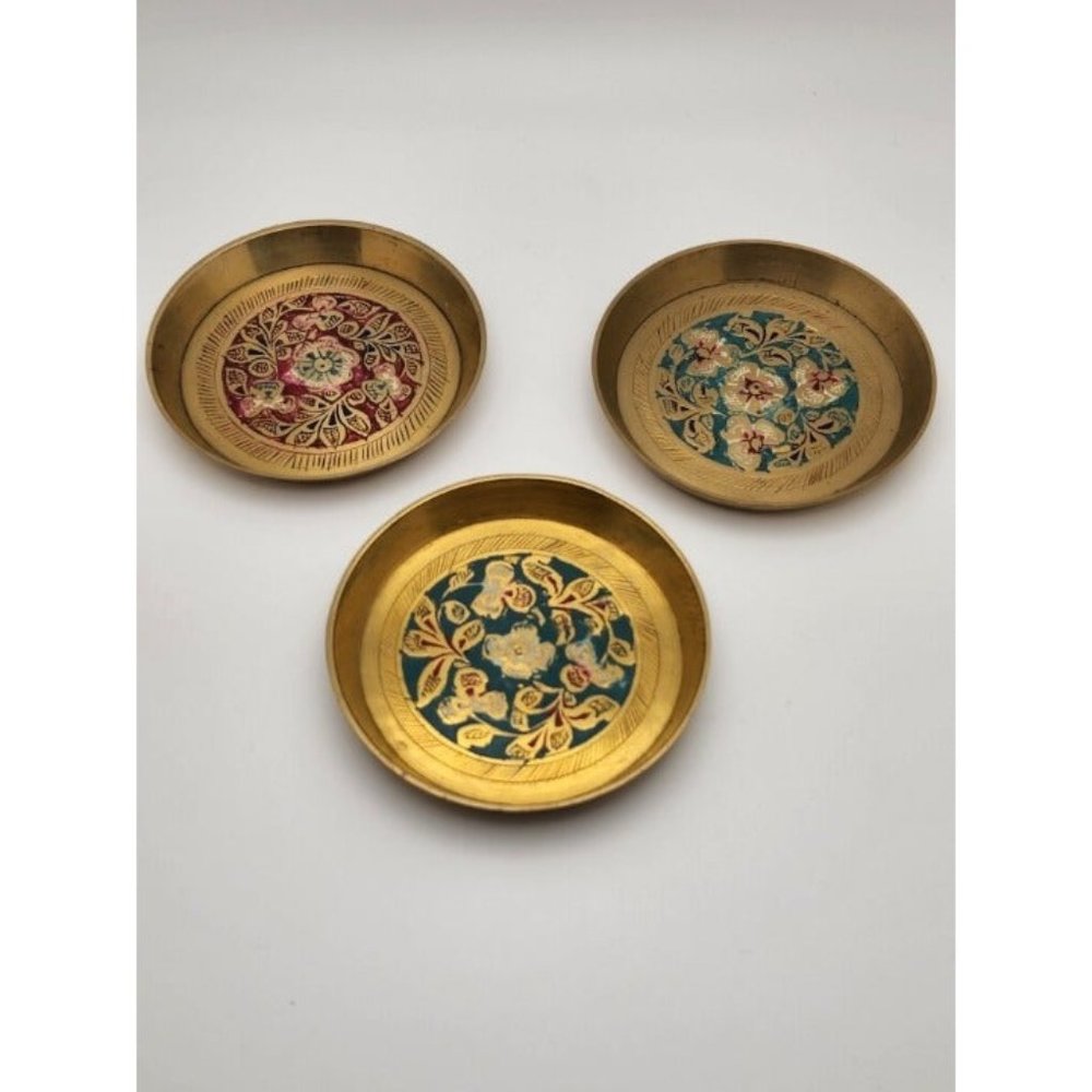 Vintage Brass Trinket Dishes/Incense Holder
